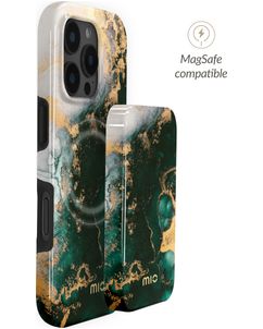 MIO - Batterie externe 5.000 mAh 15W - Compatible MagSafe - Green Marble