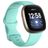 Mobigear Sport Dual Bracelet Silicone Fitbit Versa 3 Fermeture à clou et passant - Turquoise