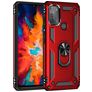 Mobigear Armor Ring Coque Motorola Moto G50 Coque arrière Rigide Anti-Chocs avec Anneau-Support - Rouge