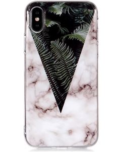 Mobigear Marble Coque iPhone XS Max Coque arrière en TPU Souple - Leaves