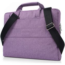 Mobigear Denim Zipper Sac à bandoulière pour ordinateur portable 11 - 12 pouces Sac ordinateur portable - Violet