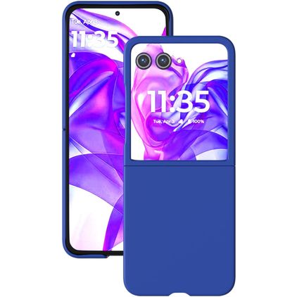 Mobigear Colors Motorola Razr 50 Ultra Plastique rigide Coque arrière - Bleu foncé