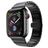 Mobigear Madrid Bracelet Acier Apple Watch Fermeture boucle déployante - 49/46/45/44 mm - Noir