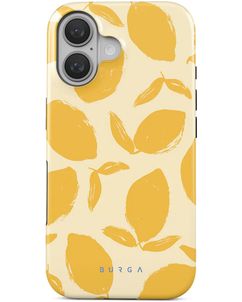 Burga Tough Coque iPhone 16 MagSafe Coque arrière Rigide Anti-Chocs - Lemon Tart