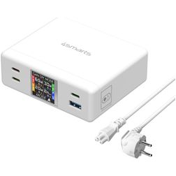 4Smarts Desk Charger GAN DIY Mode - 4 USB Station de recharge Power Delivery 130W - Blanc