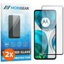 Mobigear Premium Motorola Moto G82 Verre trempé Protection d'écran - Compatible Coque - Noir (Lot de 2)