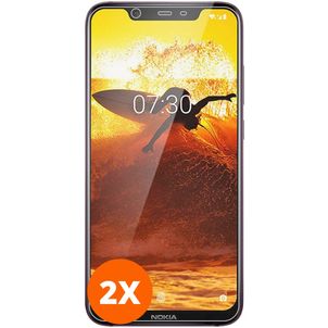 Mobigear Nokia 8.1 Verre trempé Protection d'écran - Compatible Coque (Lot de 2)