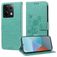 Mobigear Flowers Housse POCO X6 Etui Porte-Monnaie - Vert
