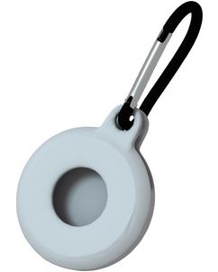 Mobigear Circle Key Coque Apple AirTag Porte-clés en en TPU Souple - Blanc