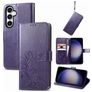 Mobigear Clover Housse Samsung Galaxy S23 FE Etui Porte-Monnaie - Violet