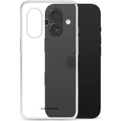 Mobilize Gelly Coque Transparente iPhone 16 Coque arrière en TPU Souple - Transparent