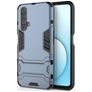 Mobigear Armor Stand Coque Realme X50 Coque arrière Rigide Anti-Chocs avec Support Amovible - Bleu