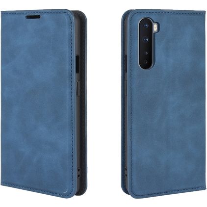 Mobigear Retro Slim Housse OnePlus Nord Etui Porte-Monnaie - Bleu