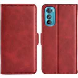 Mobigear Slim Magnet Housse Motorola Edge 30 Etui Porte-Monnaie - Rouge