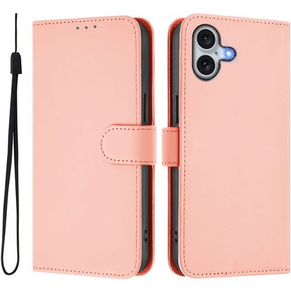 Mobigear Urban Wallet Housse iPhone 16 Plus Etui Porte-Monnaie - Rose