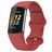 Mobigear Sport Dual Bracelet Silicone pour Fitbit Charge 5 Fermeture à clou et passant - Rouge