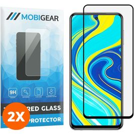 Mobigear Premium Xiaomi Redmi Note 9S Verre trempé Protection d'écran - Compatible Coque - Noir (Lot de 2)