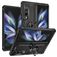 Mobigear Armor Ring Coque Samsung Galaxy Z Fold 4 Coque arrière Rigide Anti-Chocs avec Anneau-Support - Noir