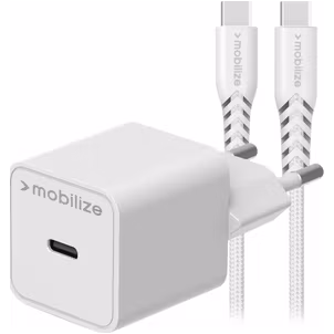 Mobilize - Simple USB-C Chargeur USB-C 1.2 mètres Power Delivery 30W - Blanc