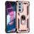 Mobigear Armor Ring Coque Motorola Edge 30 Pro Coque arrière Rigide Anti-Chocs avec Anneau-Support - Rose doré