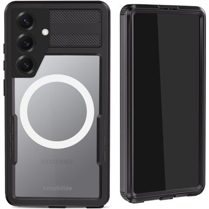 Mobilize Waterproof Coque Samsung Galaxy S25 MagSafe Coque arrière Imperméable Rigide - Noir