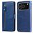 Mobigear Zipper Housse iPhone 17 Pro Etui Porte-Monnaie - Bleu