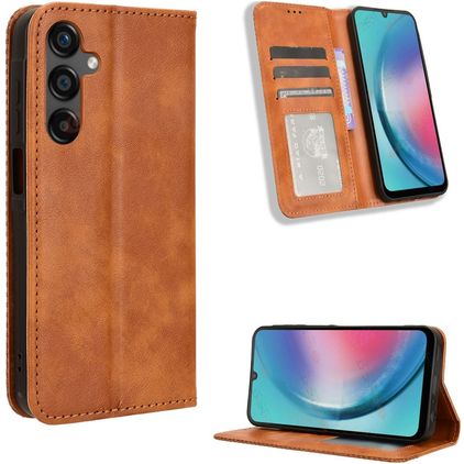 Mobigear Sensation Housse Samsung Galaxy M55 Etui Porte-Monnaie - Marron