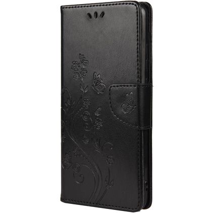 Mobigear Flowers Xiaomi Redmi Note 10 5G Étui Portefeuille - Noir