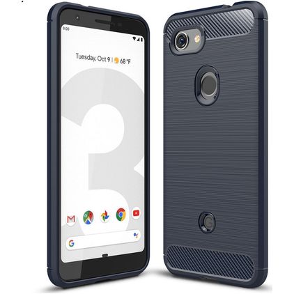 Mobigear Brushed Slim Google Pixel 3a TPU souple Coque arrière - Bleu