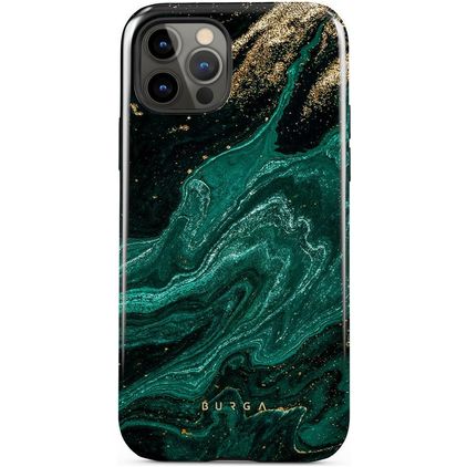 Burga Tough Coque iPhone 12 Coque arrière Rigide Anti-Chocs - Emerald Pool