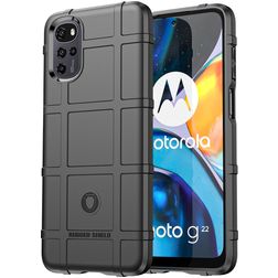 Mobigear Rugged Shield Coque Motorola Moto G22 Coque arrière en TPU Souple Anti-Chocs - Noir