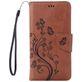 Mobigear Flowers Housse iPhone SE (2020) Etui Porte-Monnaie - Marron