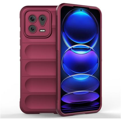 Mobigear Bumpy Coque Xiaomi 13 Coque arrière en TPU Souple - Bordeaux