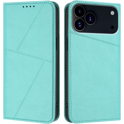 Mobigear Frosted Flip Housse iPhone 17 Pro Etui Porte-Monnaie - Bleu