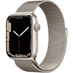 Mobigear Loop Bracelet Milanais Apple Watch Fermeture magnétique - 42/41/40/38 mm - Lumière stellaire