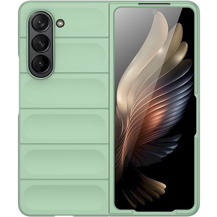 Mobigear Bumpy Samsung Galaxy Z Fold 5 TPU souple Coque arrière - Vert