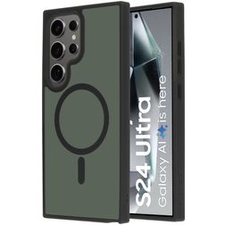 Mobiparts Hardcover Coque Samsung Galaxy S24 Ultra MagSafe Coque arrière Rigide - Satin Black