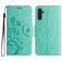 Mobigear Flowers Housse Samsung Galaxy A56 Etui Porte-Monnaie - Vert