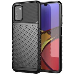 Mobigear Groove Coque Samsung Galaxy A03s Coque arrière en TPU Souple - Noir