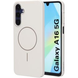 Mobiparts Slim Line Samsung Galaxy A16 MagSafe Plastique rigide Coque arrière - Off White