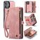 Caseme 008 Housse iPhone 16 Etui avec Coque Détachable Porte-Monnaie - Rose
