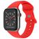 Mobigear Sport Dual Bracelet Silicone Apple Watch Fermeture à clou et passant - 42/41/40/38 mm - Rouge