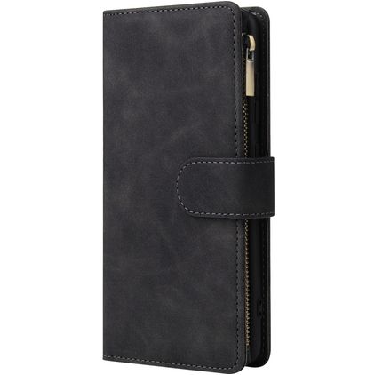 Mobigear Zipper Housse Samsung Galaxy A51 Etui Porte-Monnaie - Noir