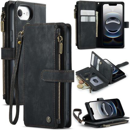 CaseMe C30 Housse iPhone 17e Etui Porte-Monnaie - Noir