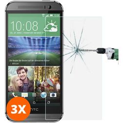 Mobigear HTC One M9 Verre trempé Protection d'écran - Compatible Coque (Lot de 3)