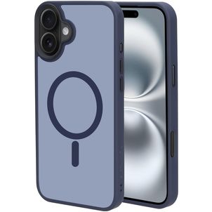 Mobiparts Hardcover Coque iPhone 16 Plus MagSafe Coque arrière Rigide - Satin Blue