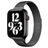 Mobigear Slim Loop Bracelet Milanais Apple Watch Fermeture magnétique - 42/41/40/38 mm - Noir