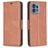Mobigear Excellent Housse Motorola Edge 40 Pro Etui Porte-Monnaie - Marron