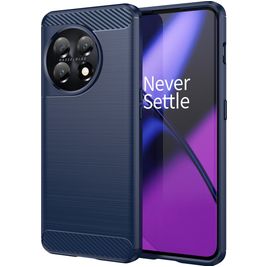 Mobigear Brushed Coque OnePlus 11 Coque arrière en TPU Souple - Bleu