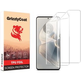 GrizzlyCoat Motorola Edge 50 Pro Hydrogel TPU Protection d'écran - Compatible Coque (Lot de 2)